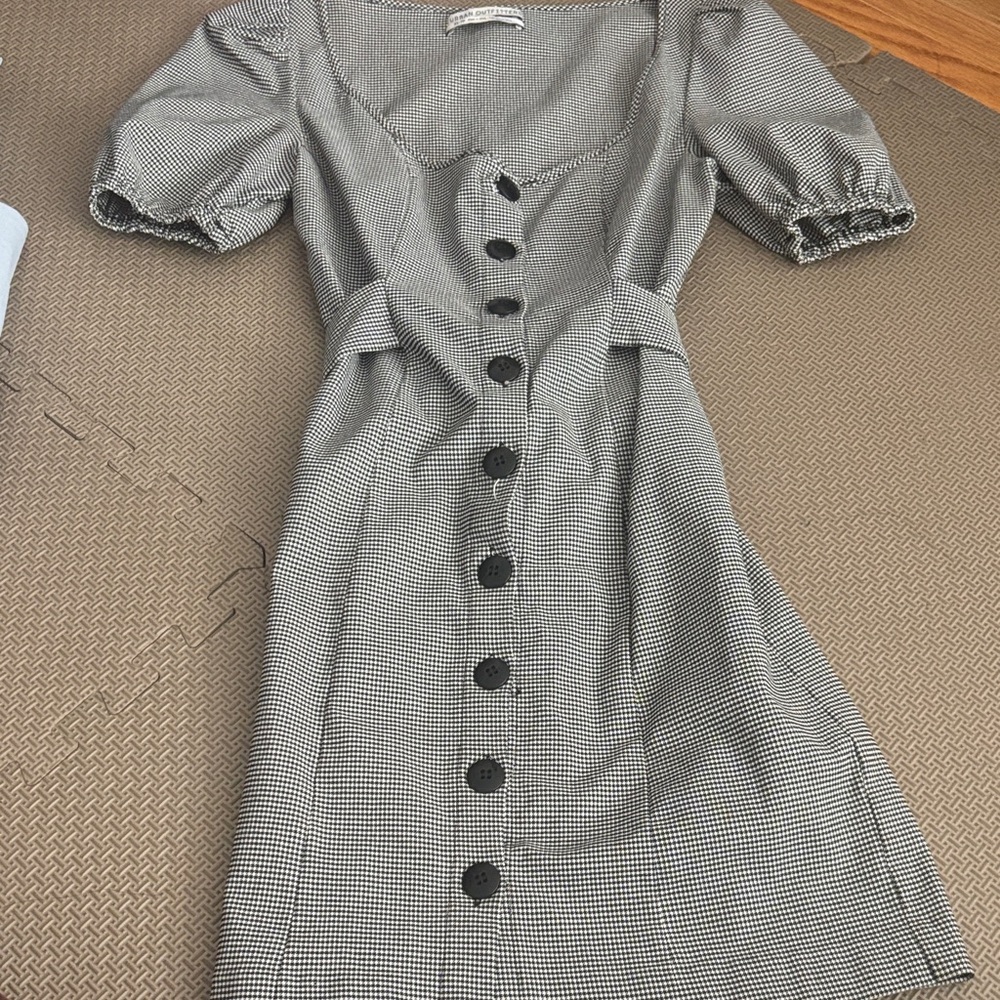 Urban Outfitters Black and White Long Sleeve Dress